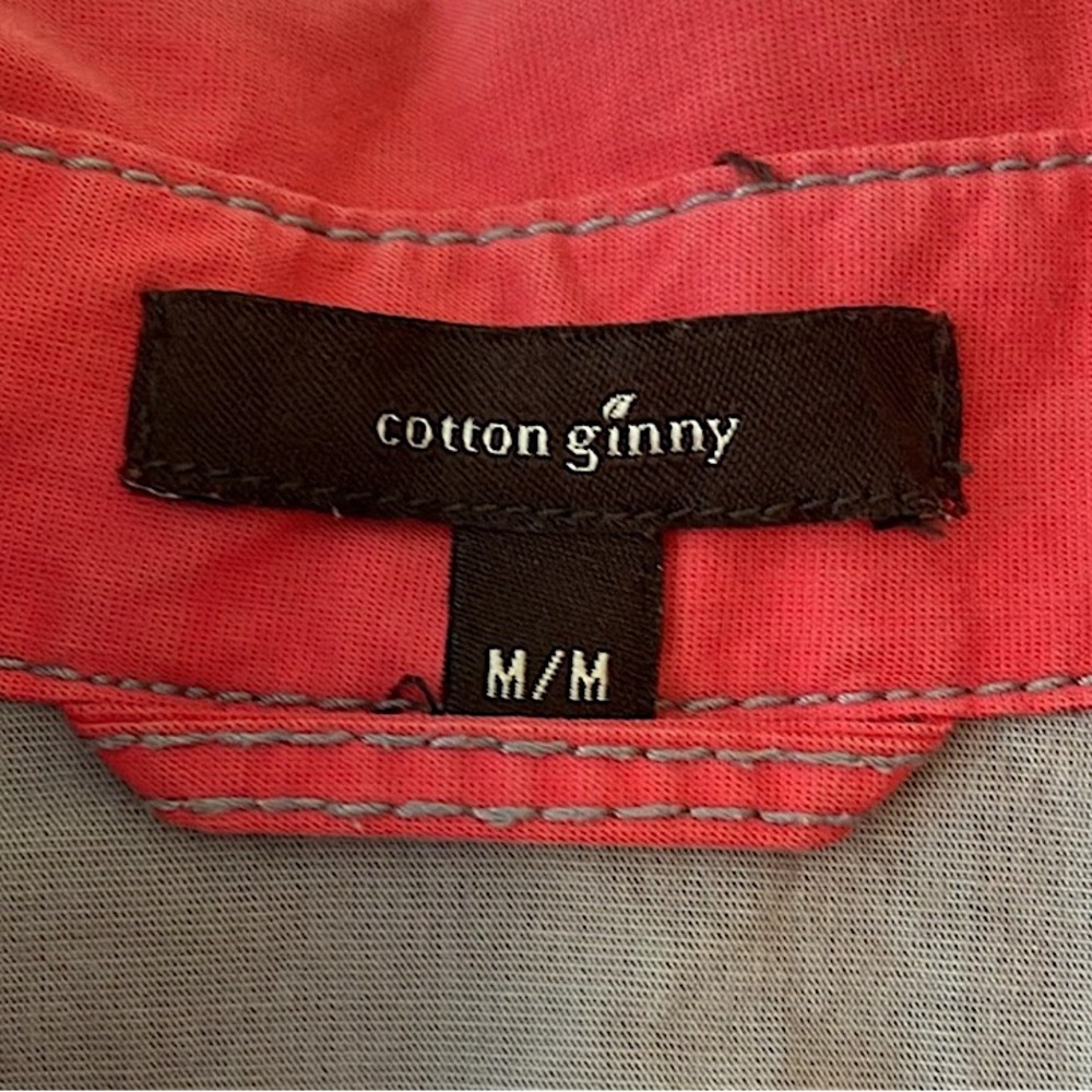 Cotton Ginny button up Jacket, Cotton/spandex, red, size M - Picture 3 of 16